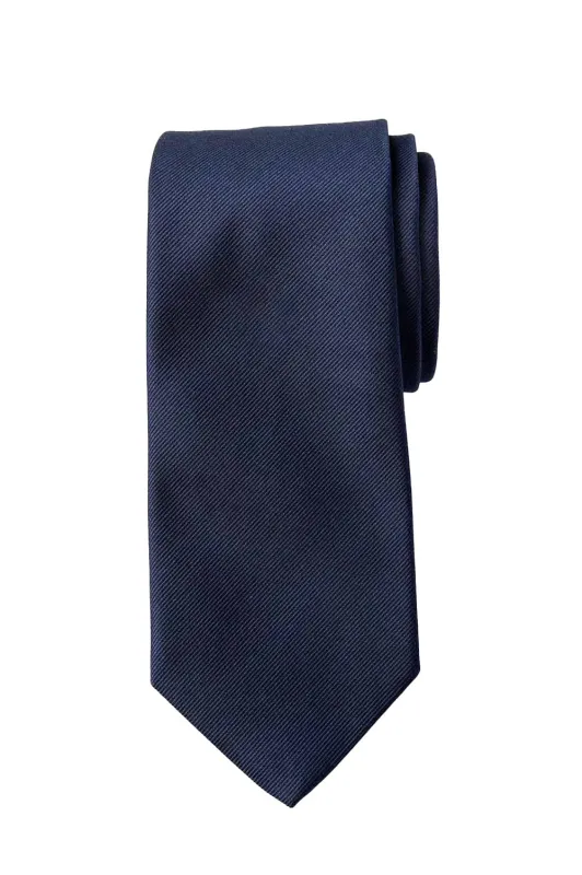 SILK TIE Navy Solid sold by REVOLVR Menswear