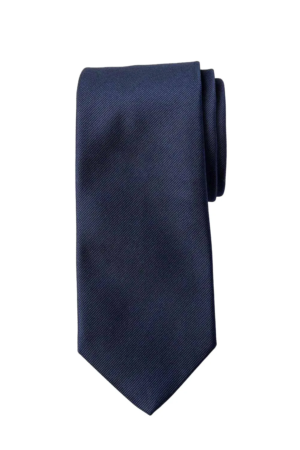 SILK TIE Navy Solid sold by REVOLVR Menswear