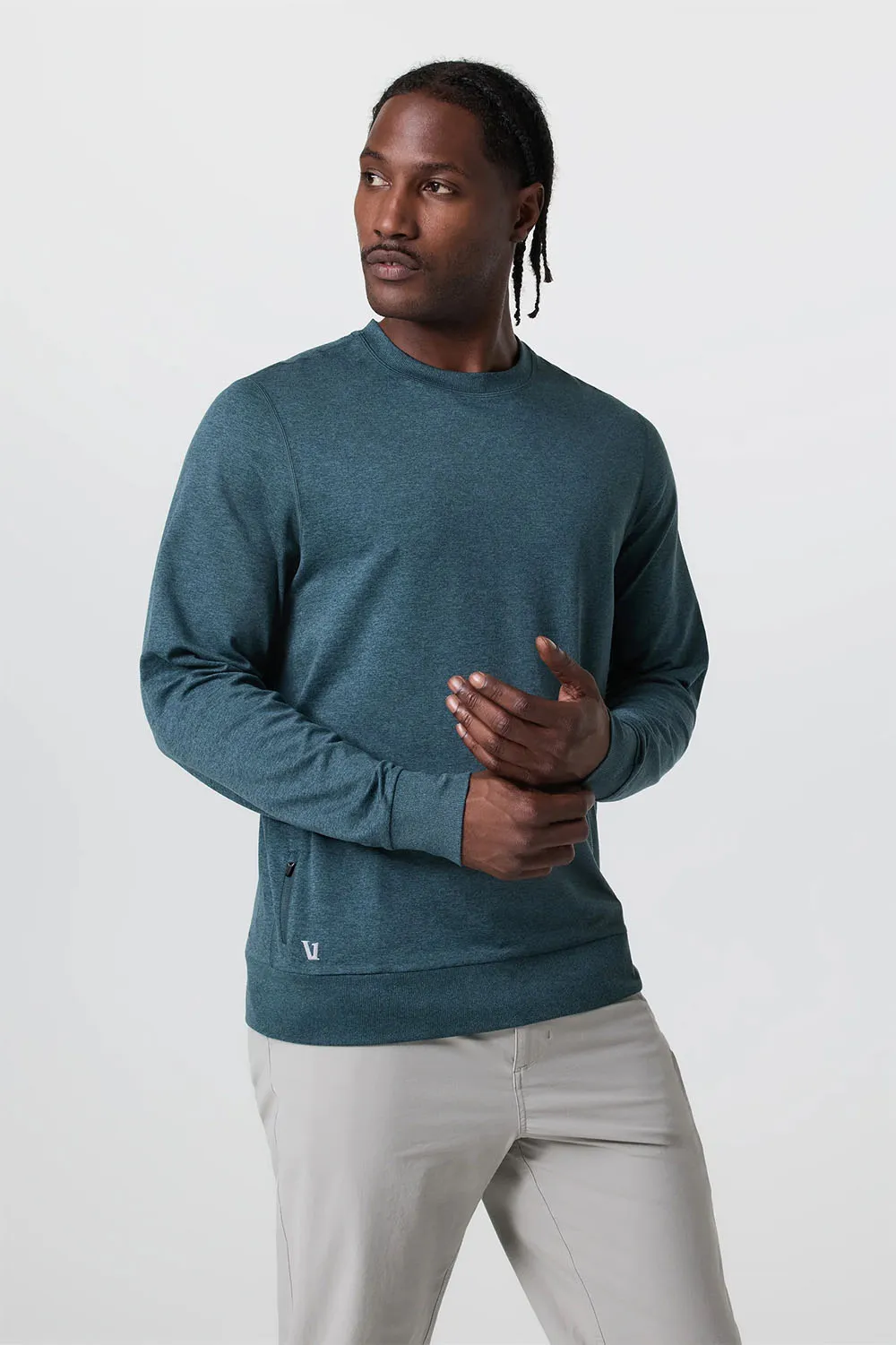 PONTO PERFORMANCE CREW Deep Sea Heather sold by REVOLVR Menswear product image thumbnail 2