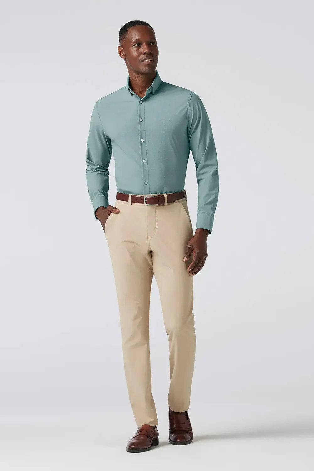 LEEWARD LS Hunter Green Straton Check sold by REVOLVR Menswear product image thumbnail 2