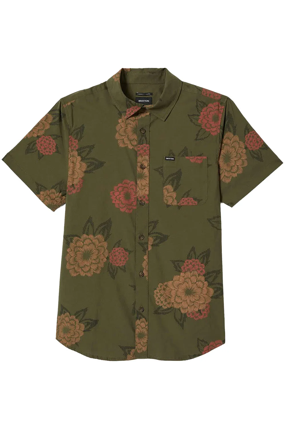 CHARTER PRINT SS Ivy Green/Painterly Floral sold by REVOLVR Menswear