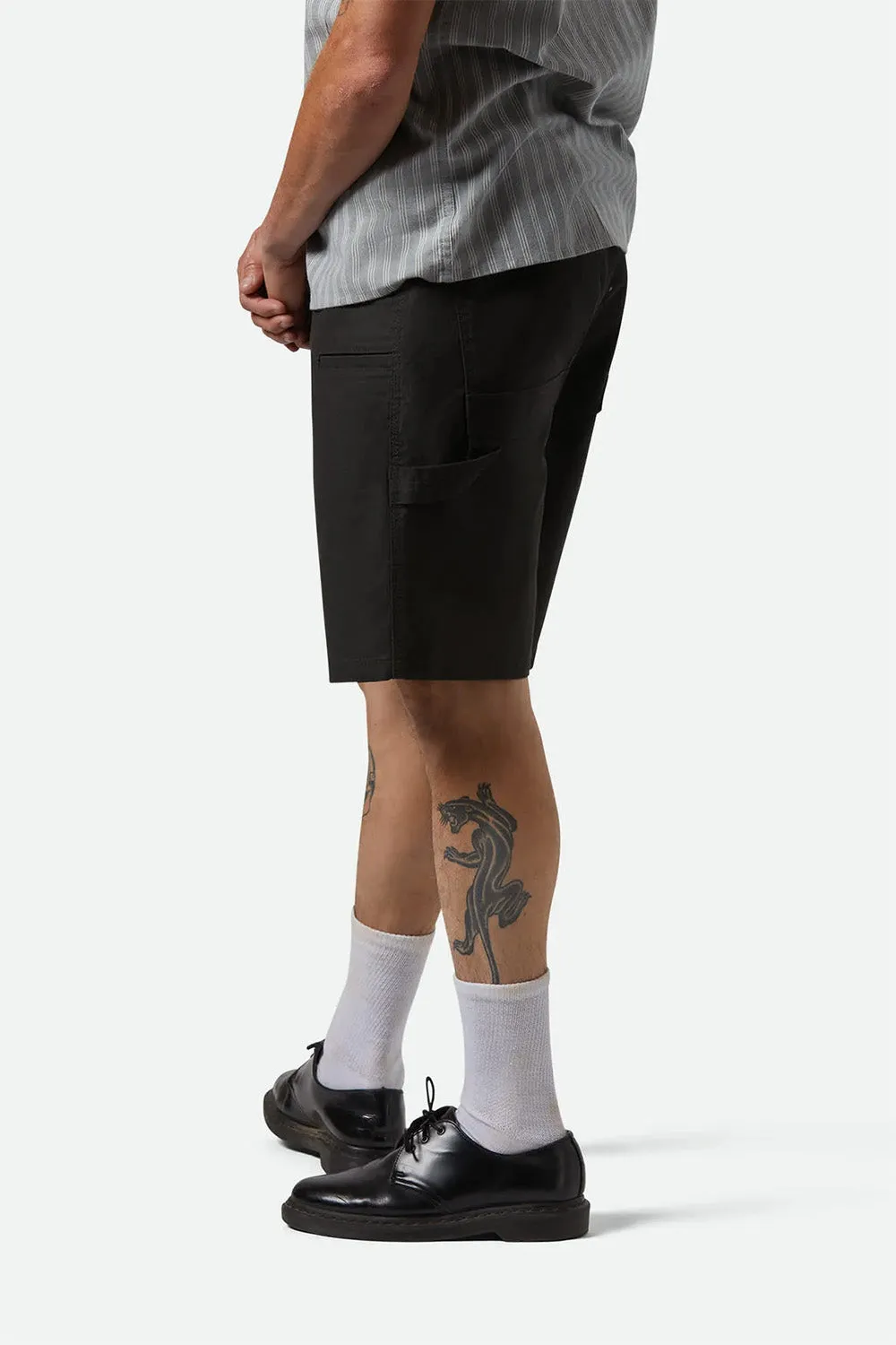 BUILDERS CARPENTER SHORT Washed Black sold by REVOLVR Menswear product image thumbnail 4