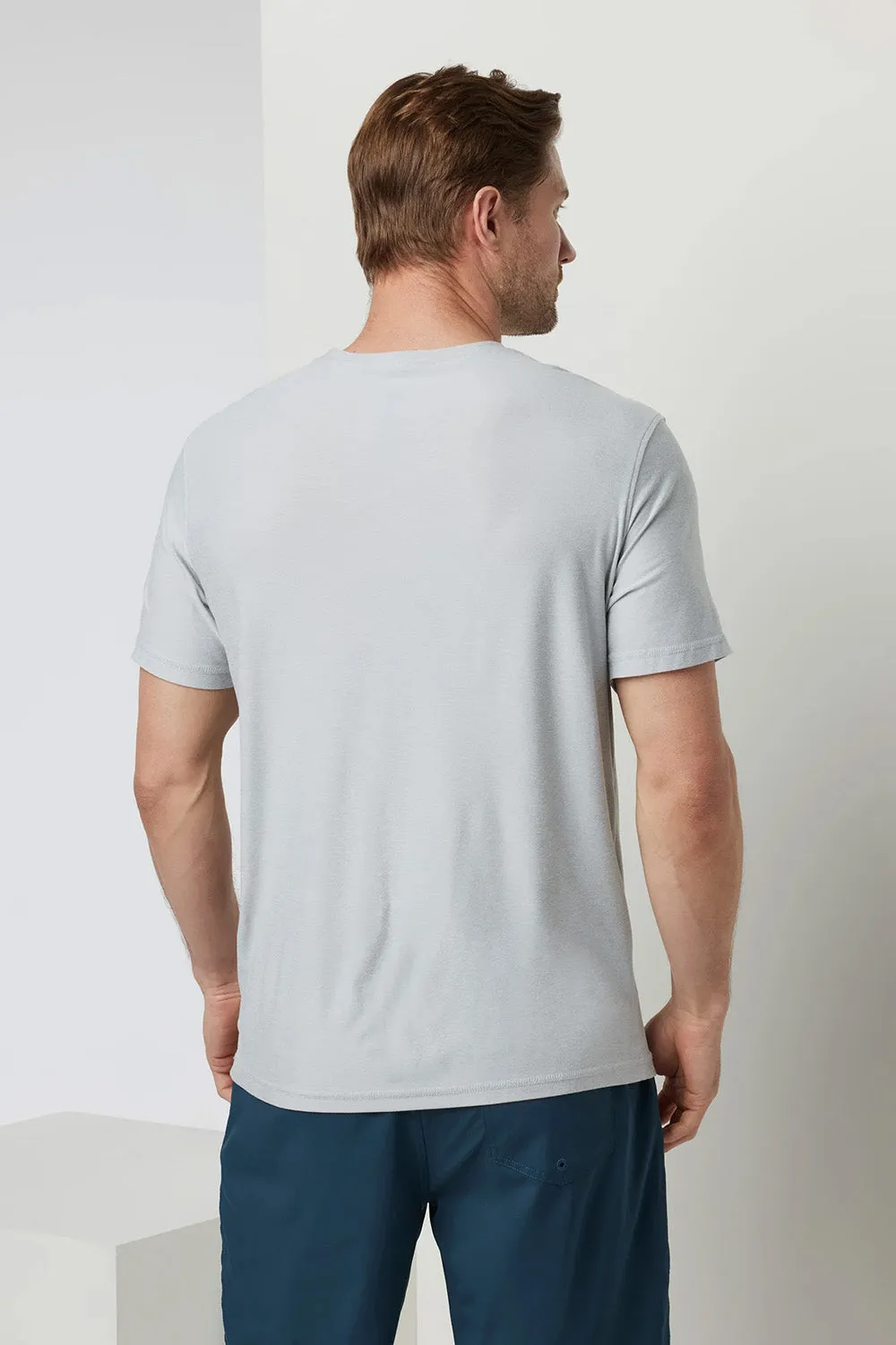 STRATO TECH TEE Platinum Heather sold by REVOLVR Menswear product image thumbnail 3