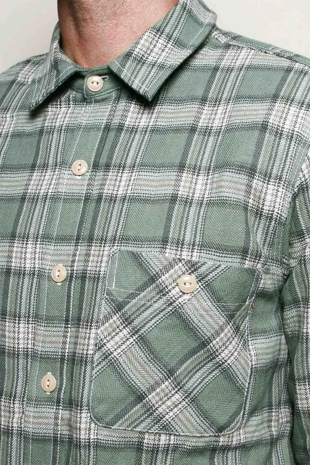 OXFORD SHIRT Sage Plaid sold by REVOLVR Menswear product image thumbnail 4