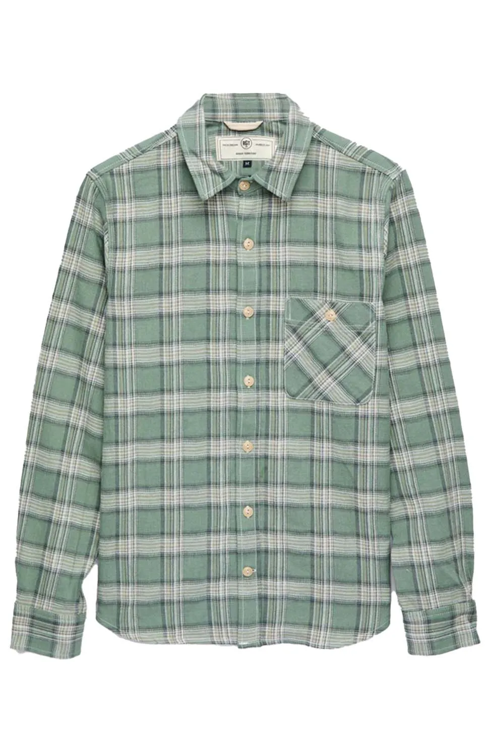 OXFORD SHIRT Sage Plaid sold by REVOLVR Menswear