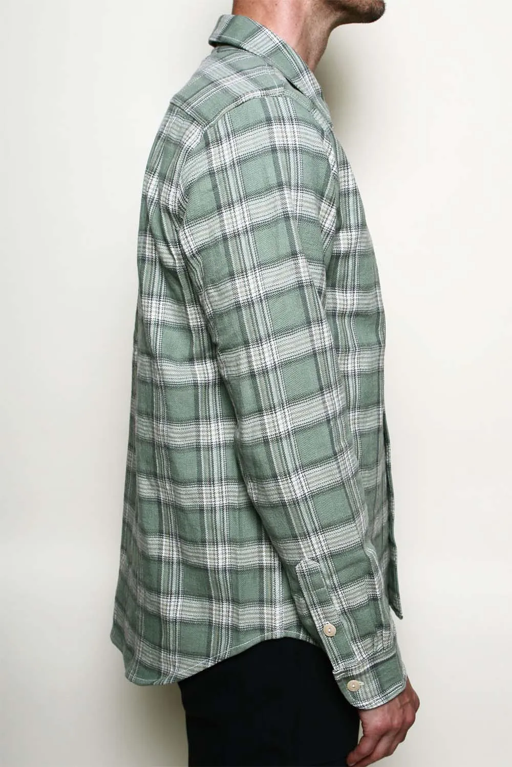 OXFORD SHIRT Sage Plaid sold by REVOLVR Menswear product image thumbnail 3