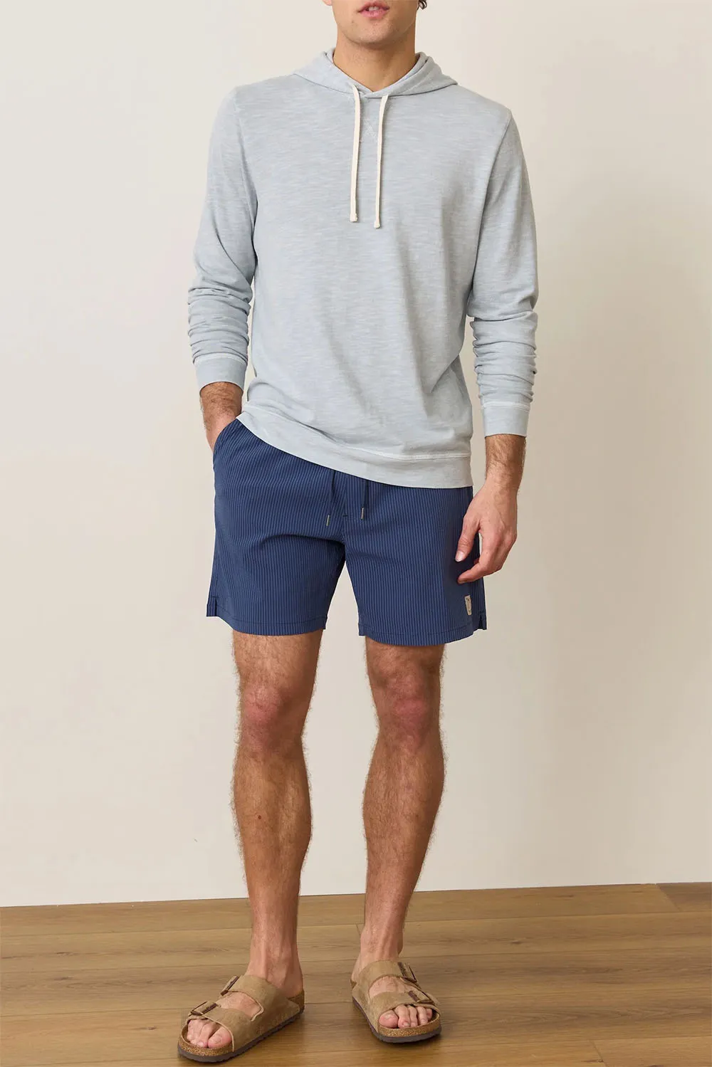 6" STRETCH SWIM TRUNK Navy/Blue Stripe sold by REVOLVR Menswear product image thumbnail 2