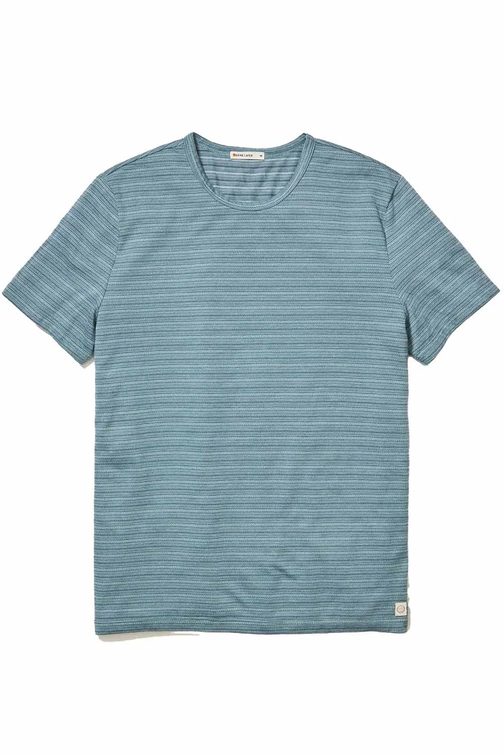 SIGNATURE CREW STRIPE TEE Blue Spruce Multi sold by REVOLVR Menswear