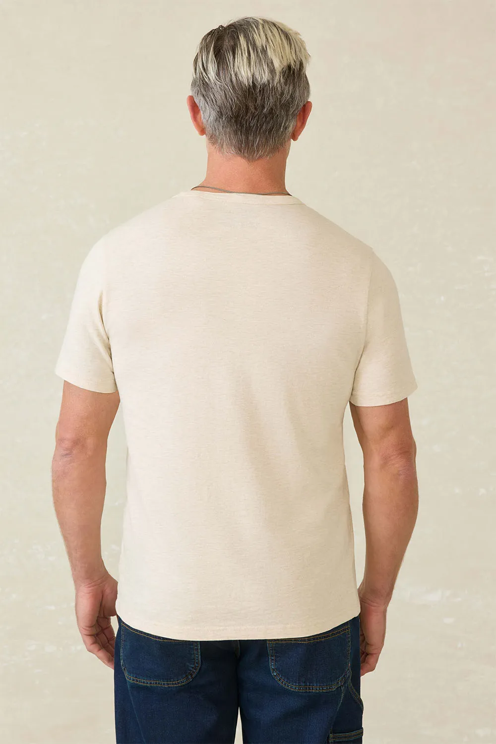 SUNWASHED SS HENLEY Island Dune Heather sold by REVOLVR Menswear product image thumbnail 2