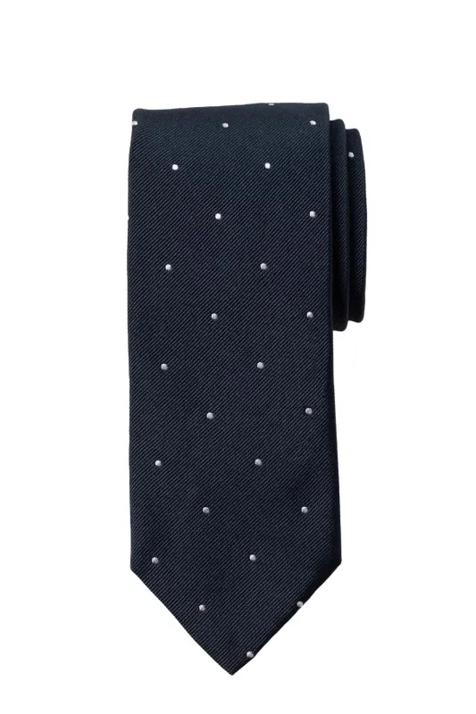 SILK TIE Navy Dot sold by REVOLVR Menswear