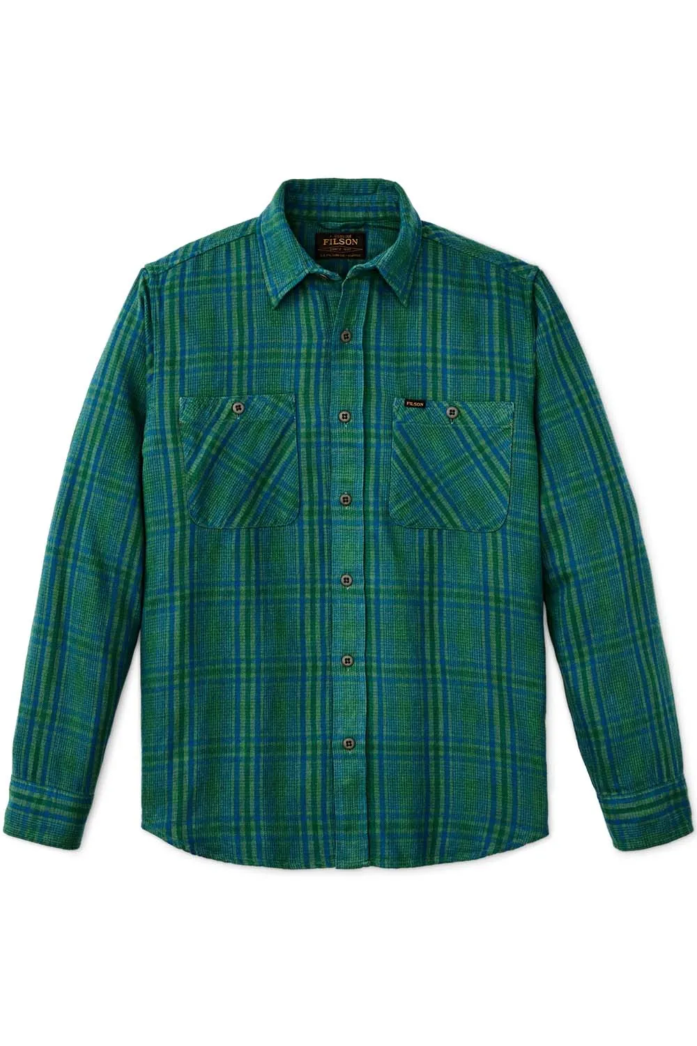 RANGELAND FLANNEL SHIRT Green/Blue Plaid sold by REVOLVR Menswear
