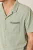 EMBROIDERED RESORT SHIRT Shadow sold by REVOLVR Menswear