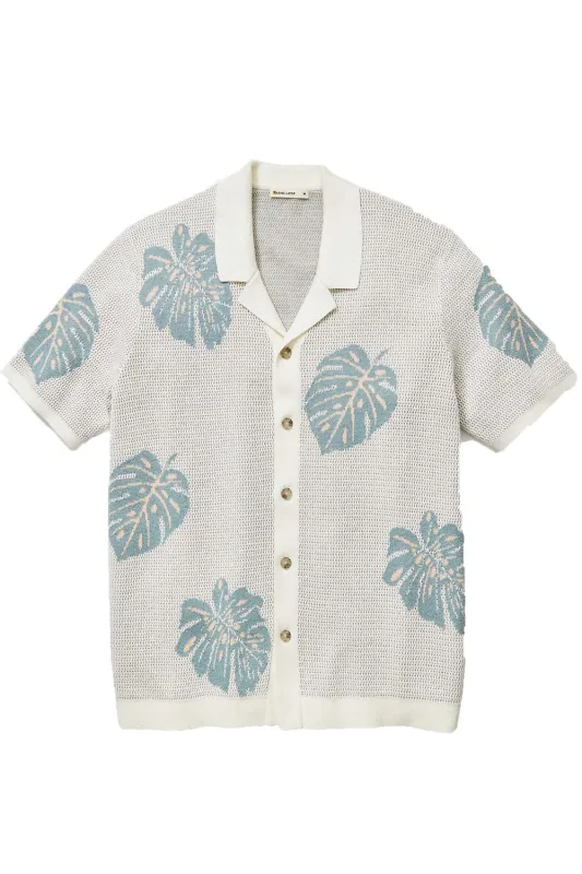 ASHER SWEATER RESORT SHIRT Topaz sold by REVOLVR Menswear