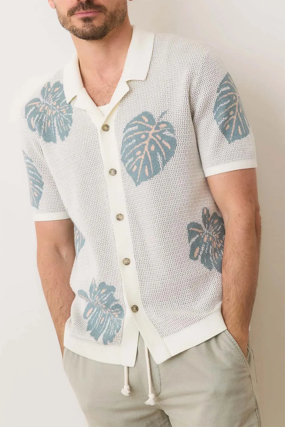 ASHER SWEATER RESORT SHIRT Topaz sold by REVOLVR Menswear product image thumbnail 3