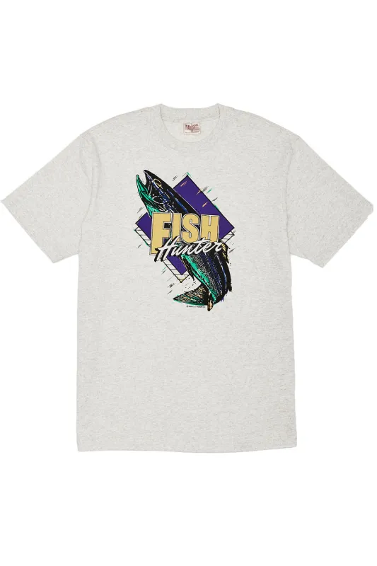 FRONTIER GRAPHIC T-SHIRT Lt Heather Grey Hunter sold by REVOLVR Menswear