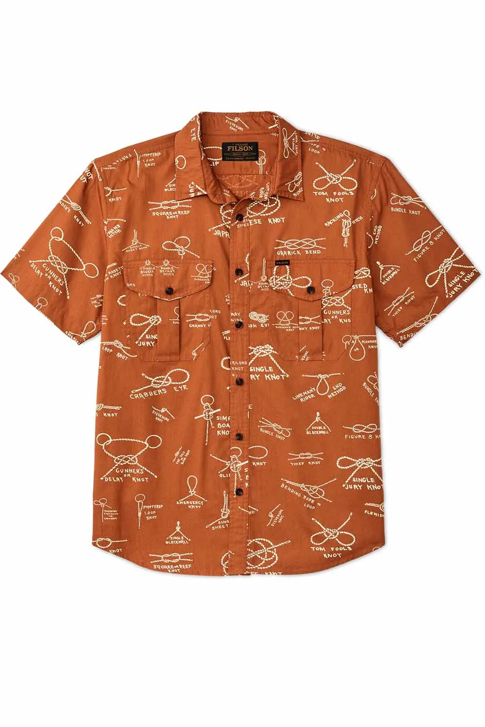 WASHED SS FEATHER CLOTH SHIRT Bourbon Knots sold by REVOLVR Menswear