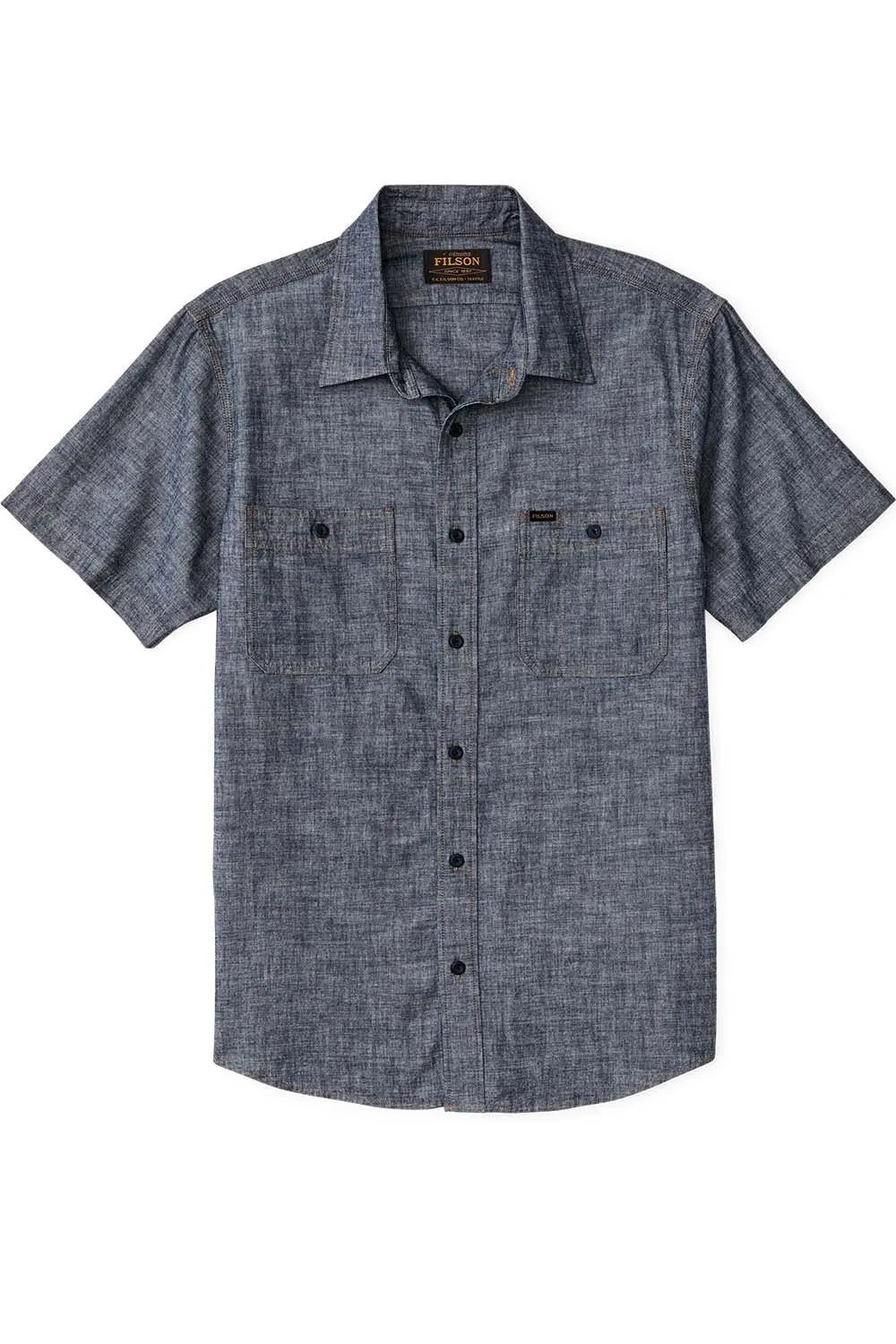 CHAMBRAY SS SHIRT Rinse Indigo sold by REVOLVR Menswear