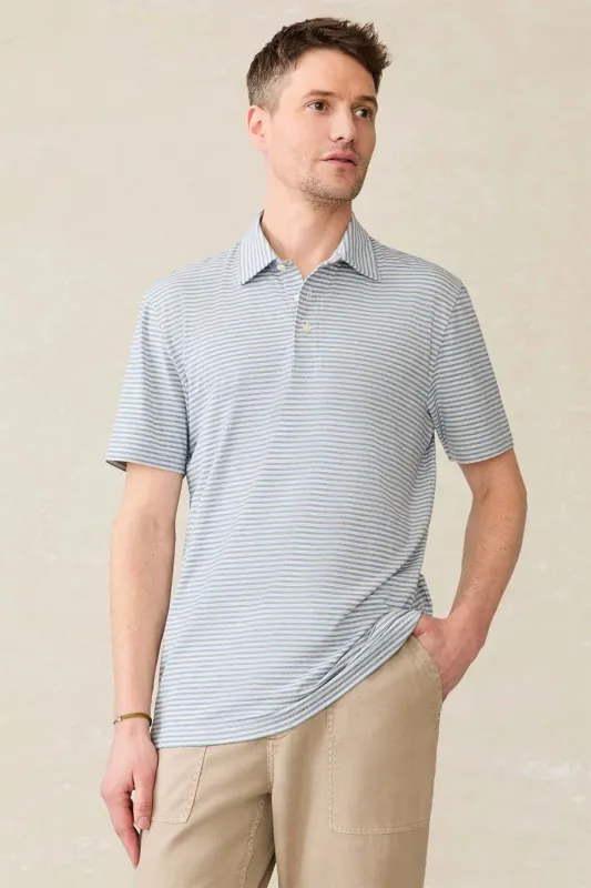 SS MOVEMENT POLO Long Valley Stripe sold by REVOLVR Menswear