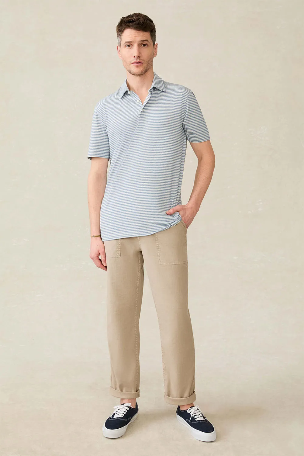 SS MOVEMENT POLO Long Valley Stripe sold by REVOLVR Menswear product image thumbnail 3