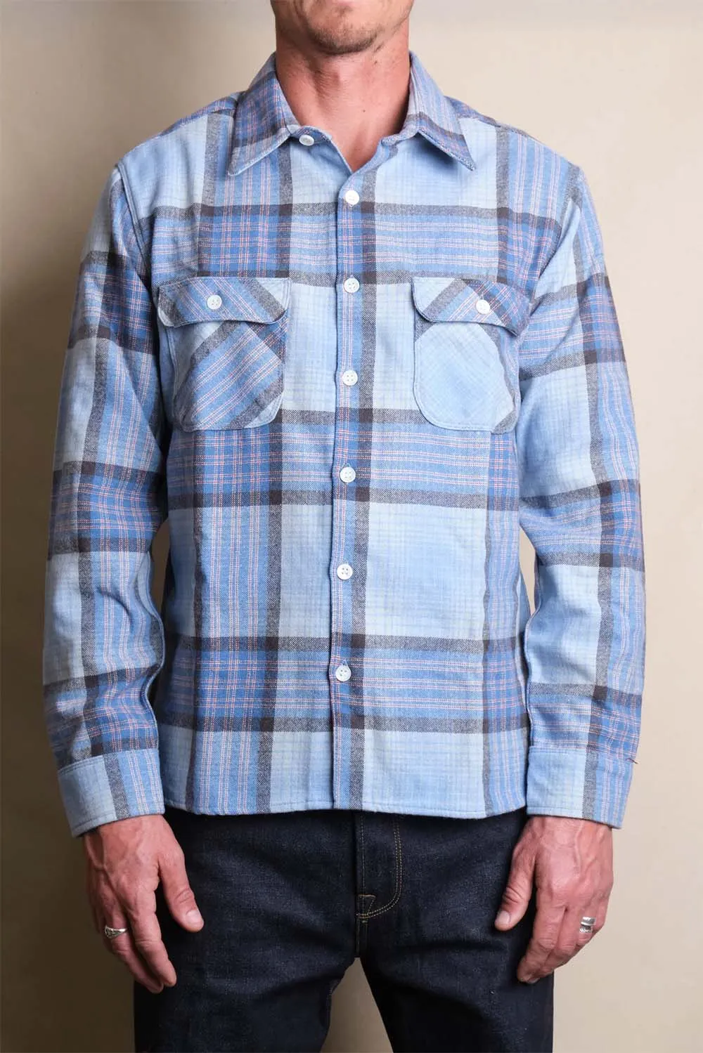 BENSON LS Concord Blue Wool sold by REVOLVR Menswear product image thumbnail 2