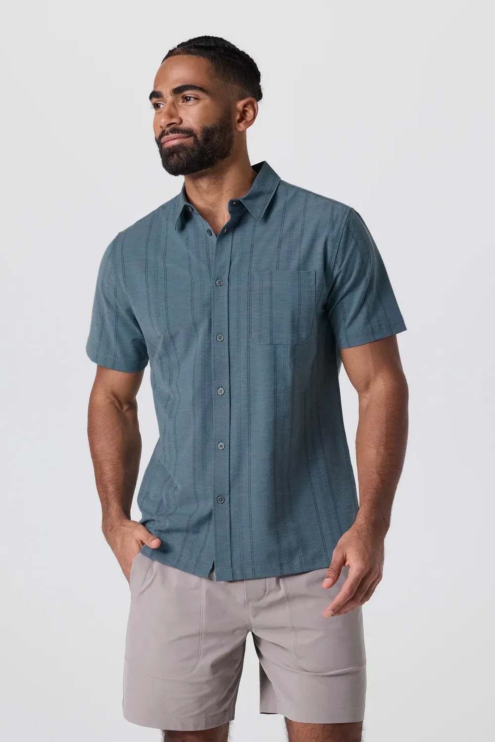 BRIDGE SS Light Deep Sea Stripe sold by REVOLVR Menswear product image thumbnail 2