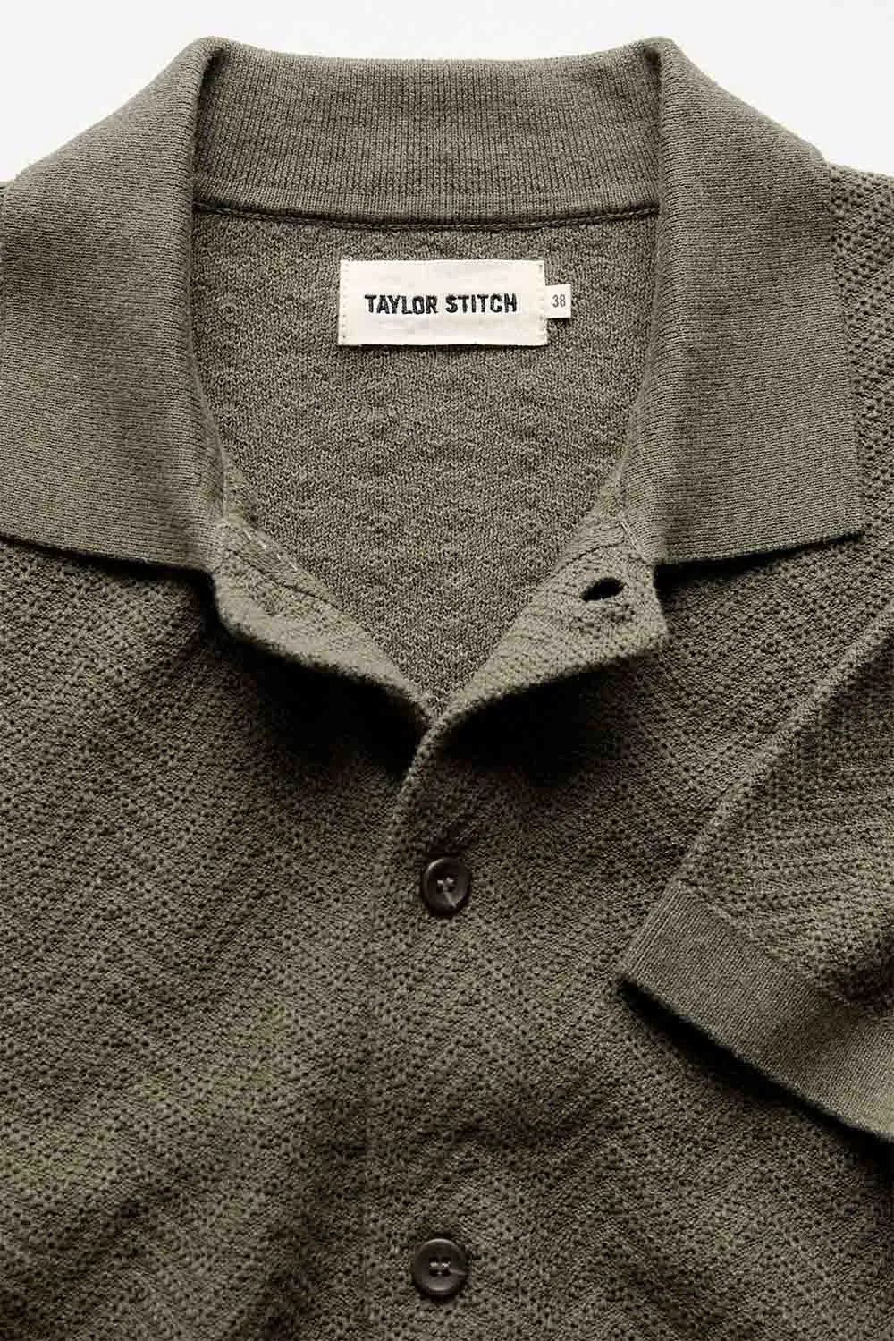 THE BUTTON DOWN POLO Cilantro Herringbone sold by REVOLVR Menswear product image thumbnail 2