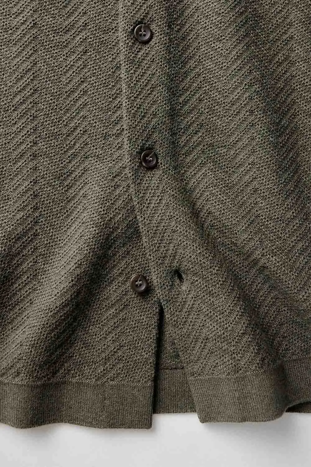 THE BUTTON DOWN POLO Cilantro Herringbone sold by REVOLVR Menswear product image thumbnail 3