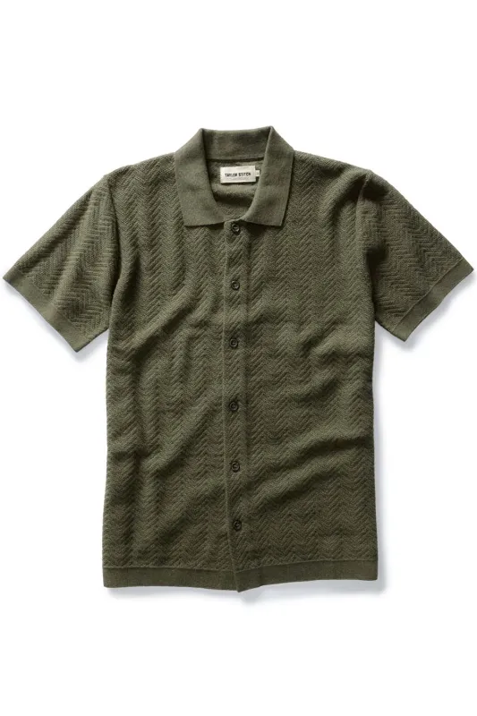 THE BUTTON DOWN POLO Cilantro Herringbone made by Taylor Stitch