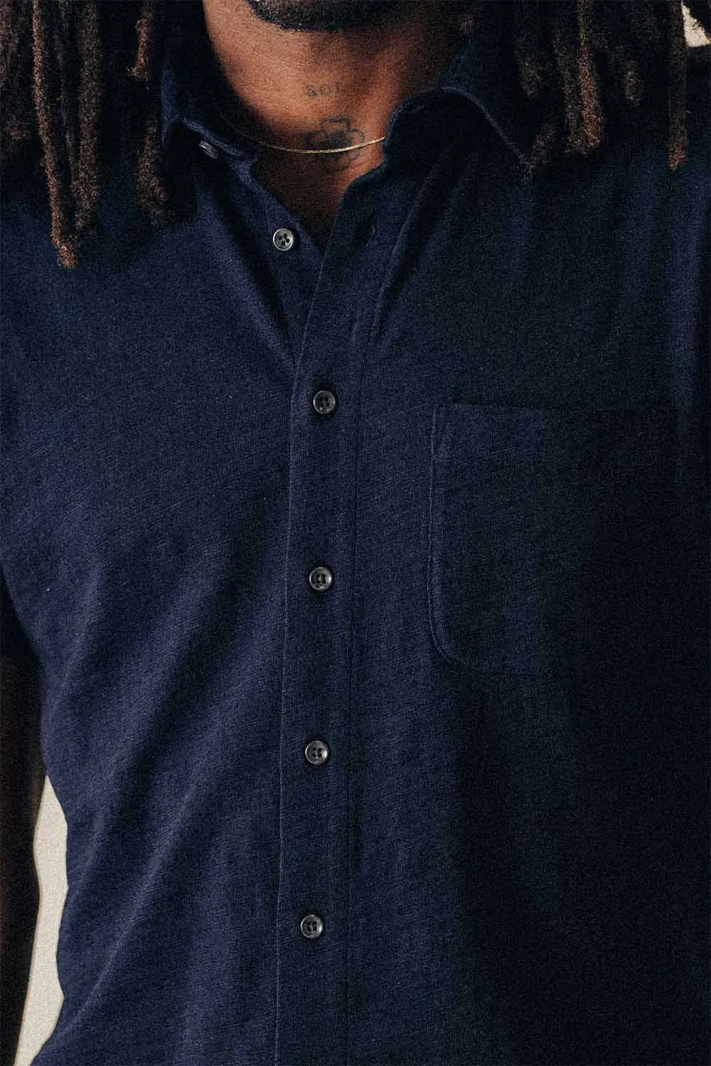 THE CALIFORNIA SS Rinsed Indigo Slub sold by REVOLVR Menswear product image thumbnail 3