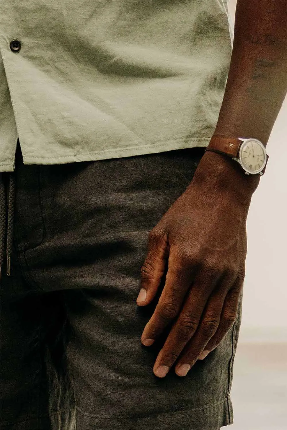 APRES SHORT Faded Black Hemp sold by REVOLVR Menswear product image thumbnail 4