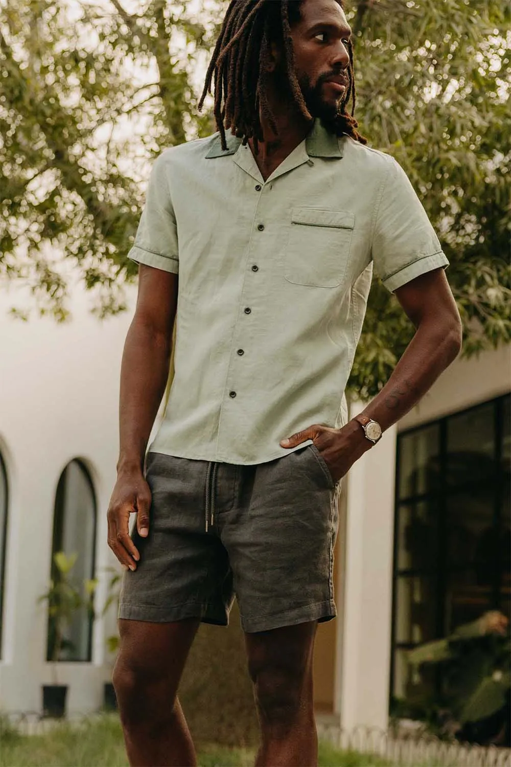 APRES SHORT Faded Black Hemp sold by REVOLVR Menswear product image thumbnail 2