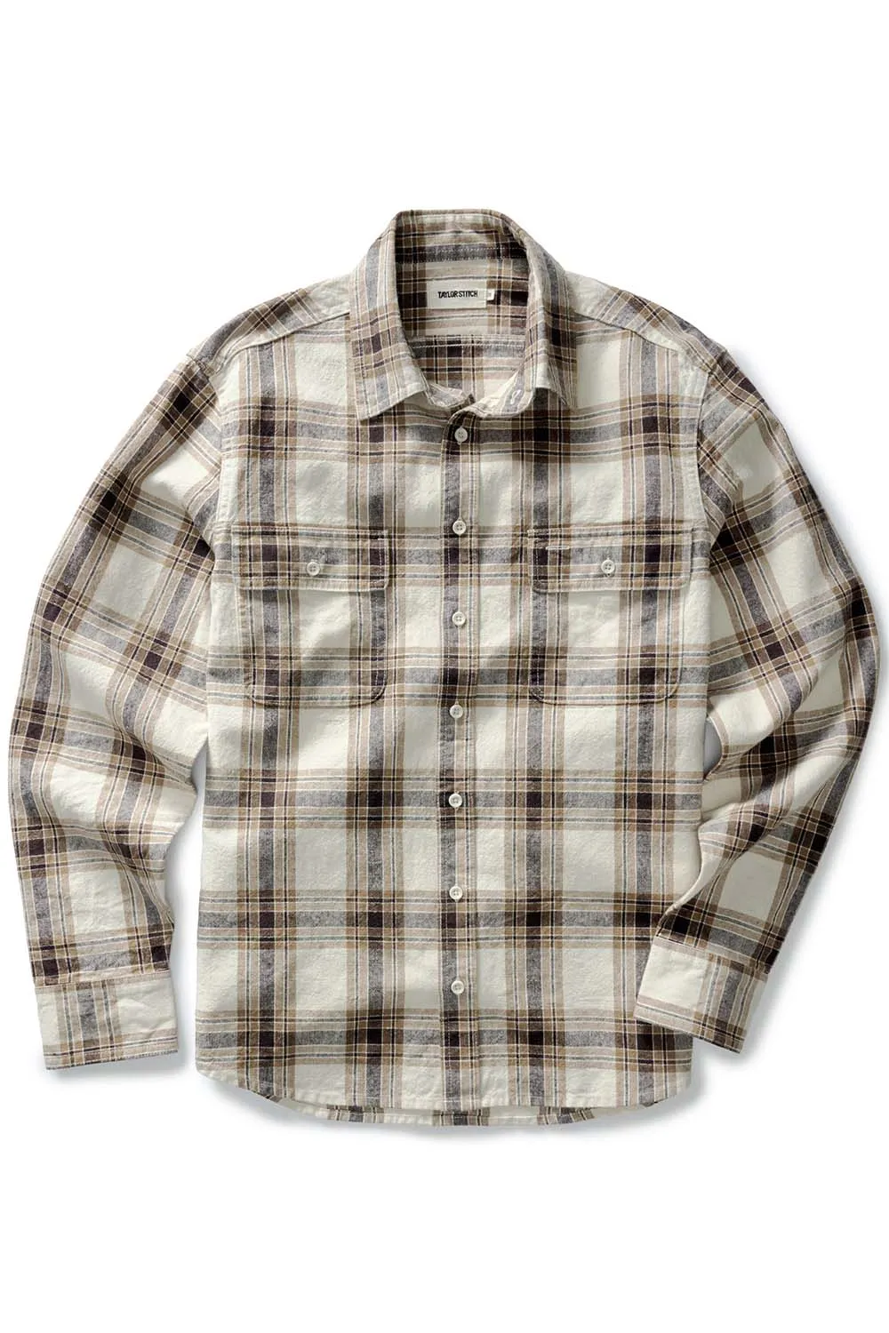 THE CRAFTSMAN SHIRT Bark Plaid Linen sold by REVOLVR Menswear