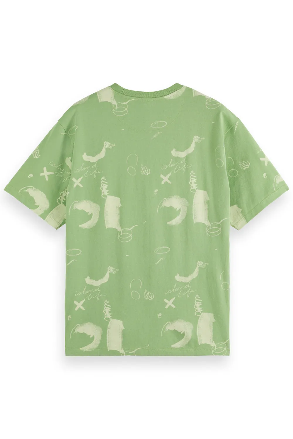 RELAXED-FIT AOP TEE Abstract Green sold by REVOLVR Menswear product image thumbnail 2