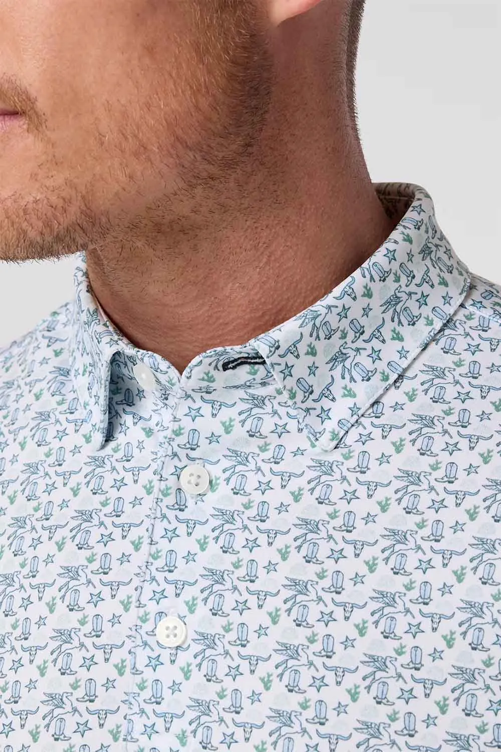 VERSA POLO White Dallas Mosaic sold by REVOLVR Menswear product image thumbnail 4