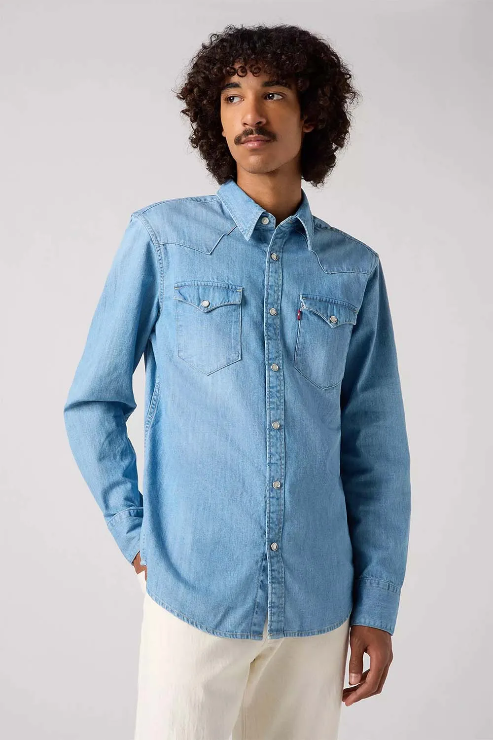 BARSTOW WESTERN DENIM SHIRT Esta Noche sold by REVOLVR Menswear product image thumbnail 2