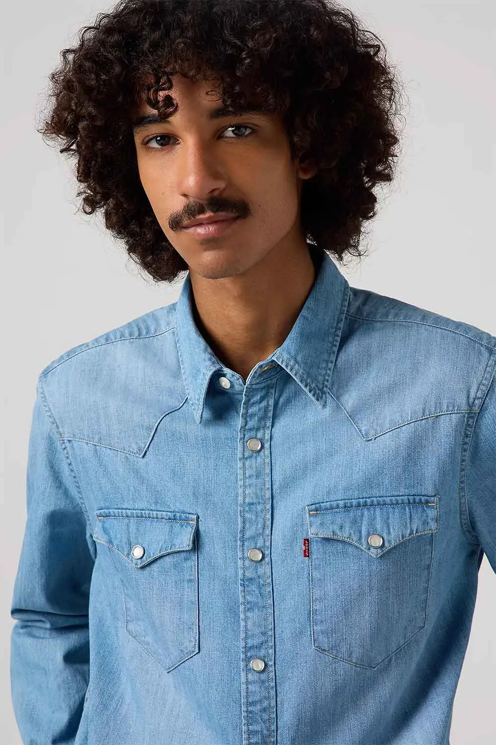 BARSTOW WESTERN DENIM SHIRT Esta Noche sold by REVOLVR Menswear product image thumbnail 4