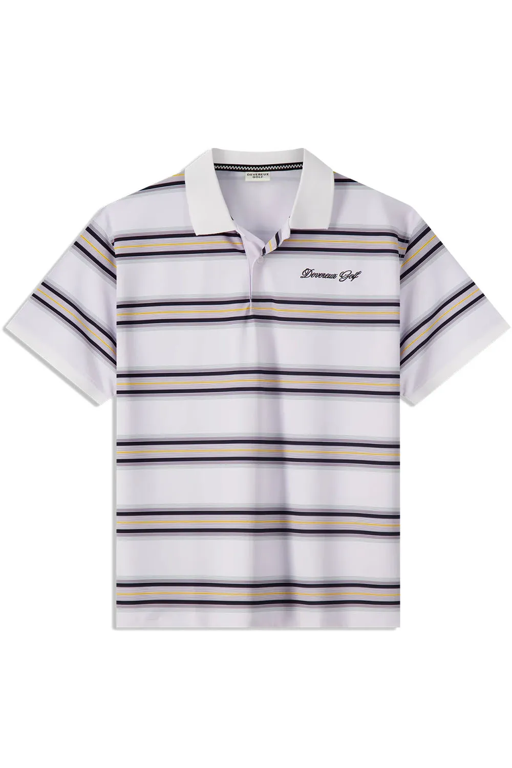 COURSE STRIPE POLO White/Multi sold by REVOLVR Menswear
