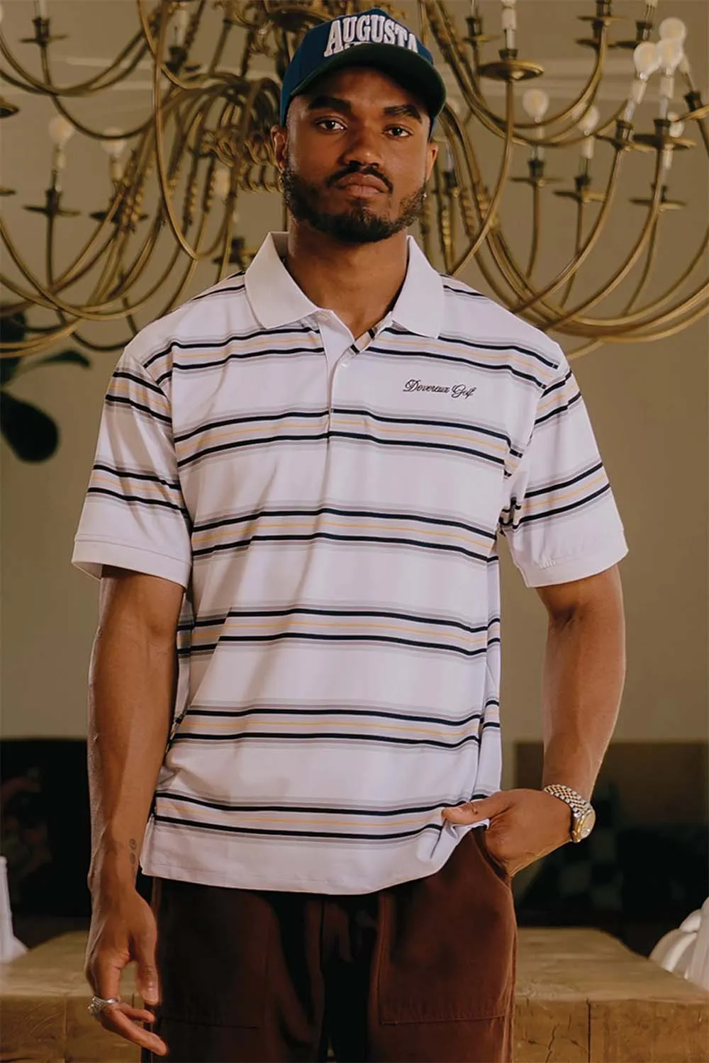 COURSE STRIPE POLO White/Multi sold by REVOLVR Menswear product image thumbnail 2