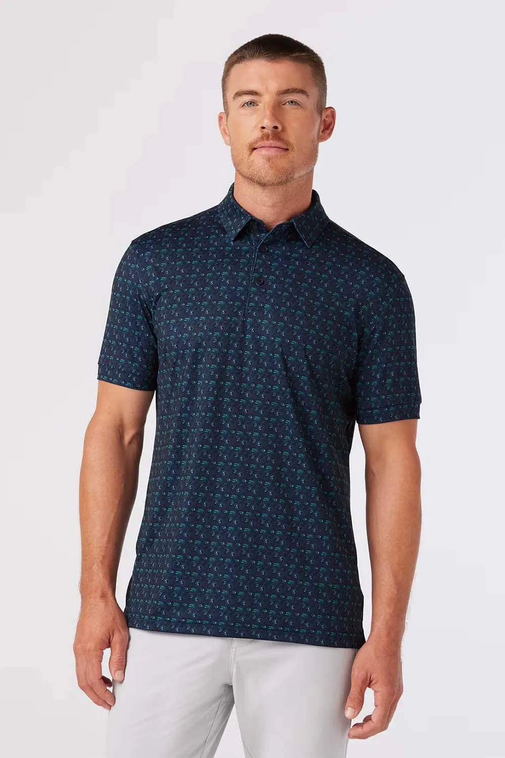 VERSA POLO Navy Golf Swing sold by REVOLVR Menswear
