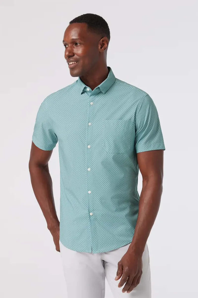 LEEWARD SS Pale Blue Clover sold by REVOLVR Menswear
