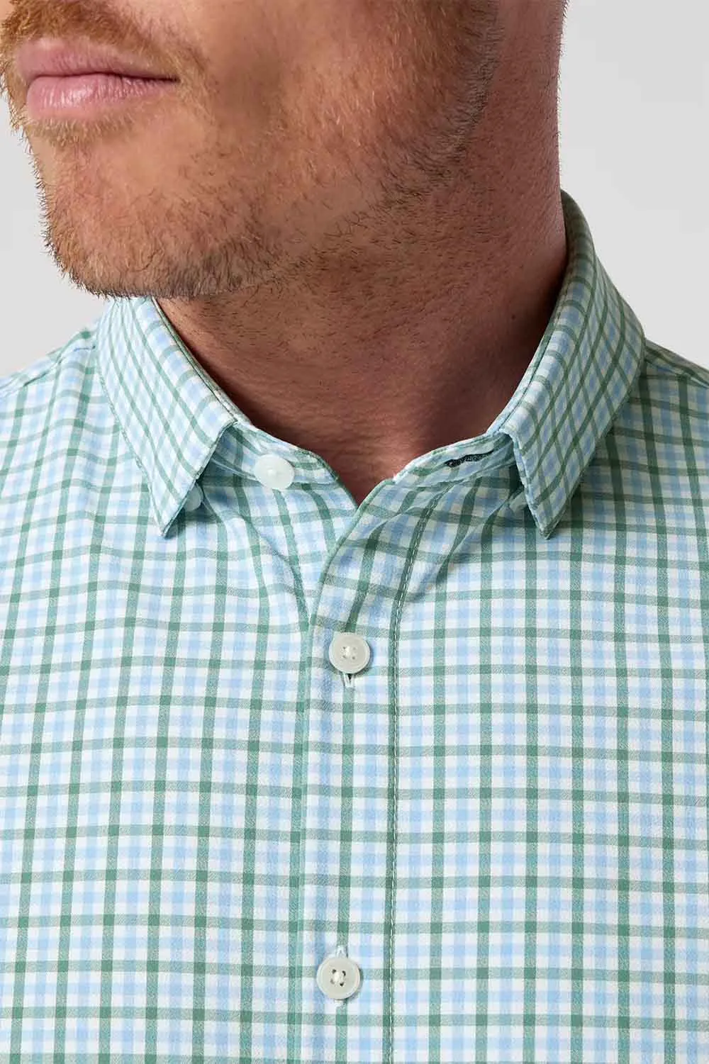 LEEWARD LS Lt Blue Oaklawn Plaid sold by REVOLVR Menswear product image thumbnail 3