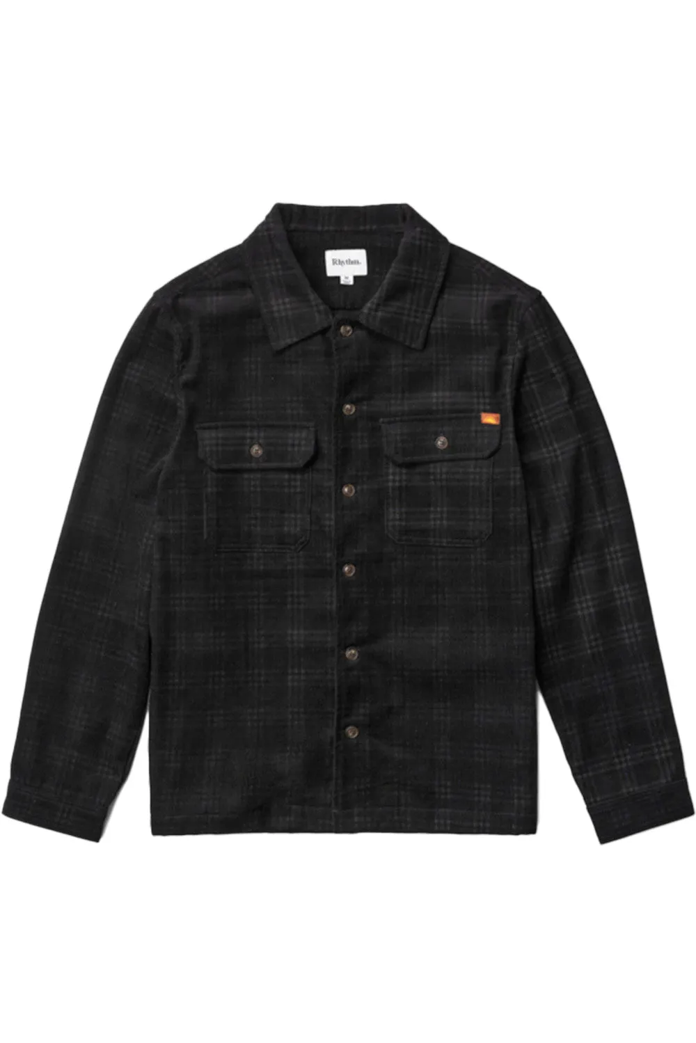 CORD CHECK OVERSHIRT Black sold by REVOLVR Menswear