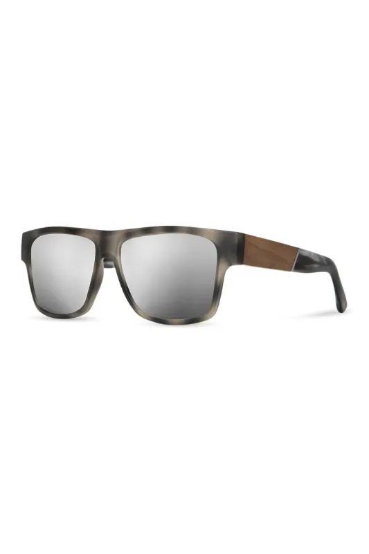 CLIFF - MATTE PEARL GREY/WALNUT SILVER MIRROR POLAR sold by REVOLVR Menswear