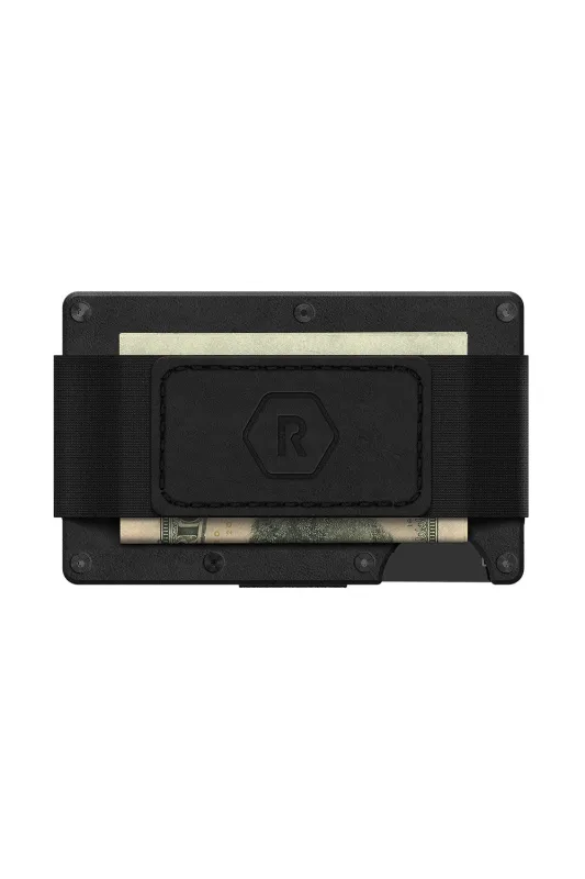RIDGE WALLET - LEATHER - CASH STRAP Midnight Black sold by REVOLVR Menswear