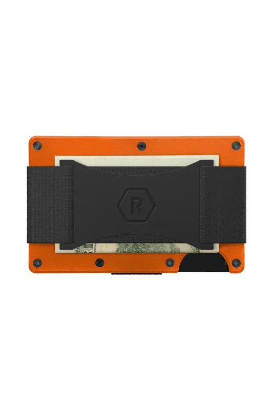 RIDGE WALLET - ALUMINUM - CASH STRAP Basecamp Orange sold by REVOLVR Menswear