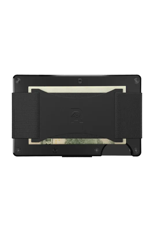 RIDGE WALLET - ALUMINUM - CASH STRAP Black sold by REVOLVR Menswear