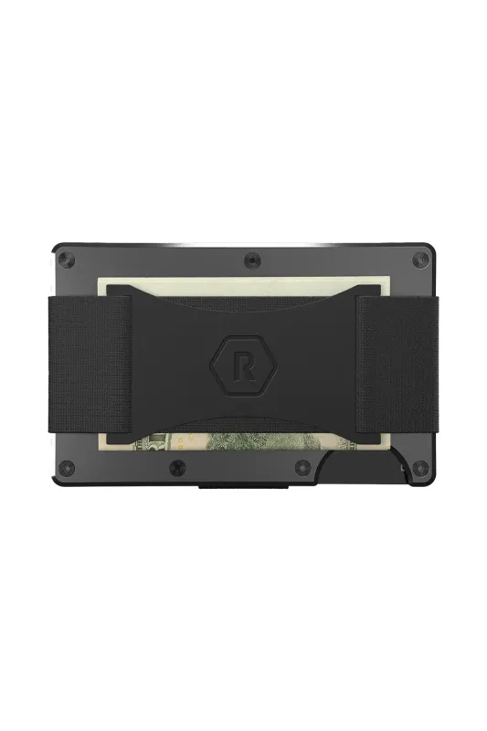 RIDGE WALLET - ALUMINUM - CASH STRAP Gunmetal sold by REVOLVR Menswear