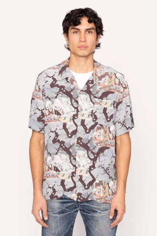 ALOHA SHIRT Skeleton Pale Blue sold by REVOLVR Menswear