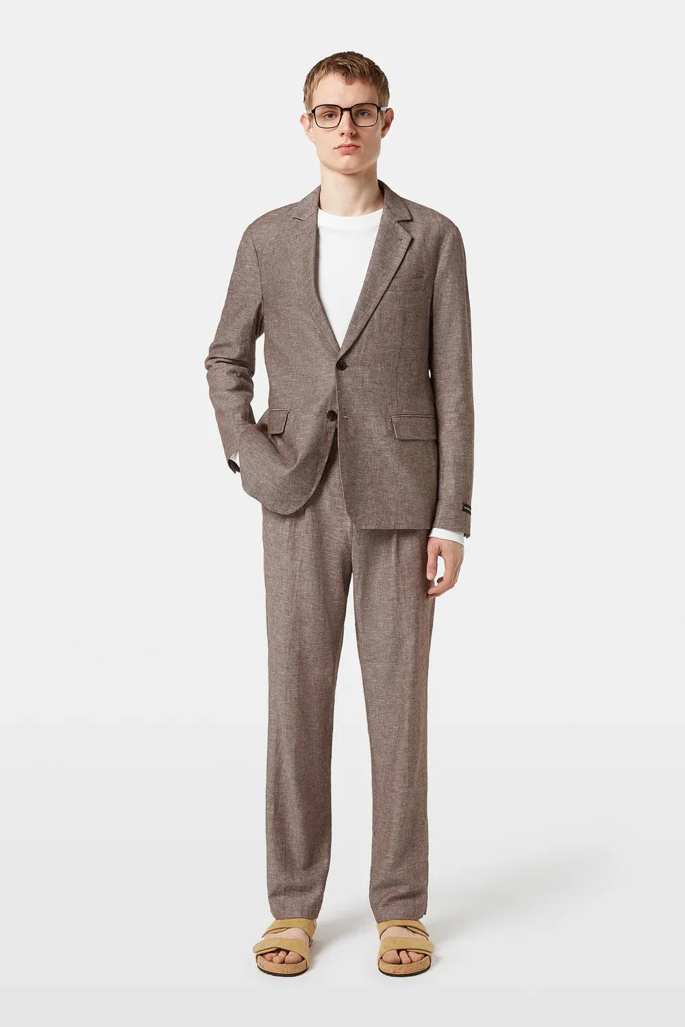 SINGLE-BREASTED BLAZER Cold Brew sold by REVOLVR Menswear product image thumbnail 3