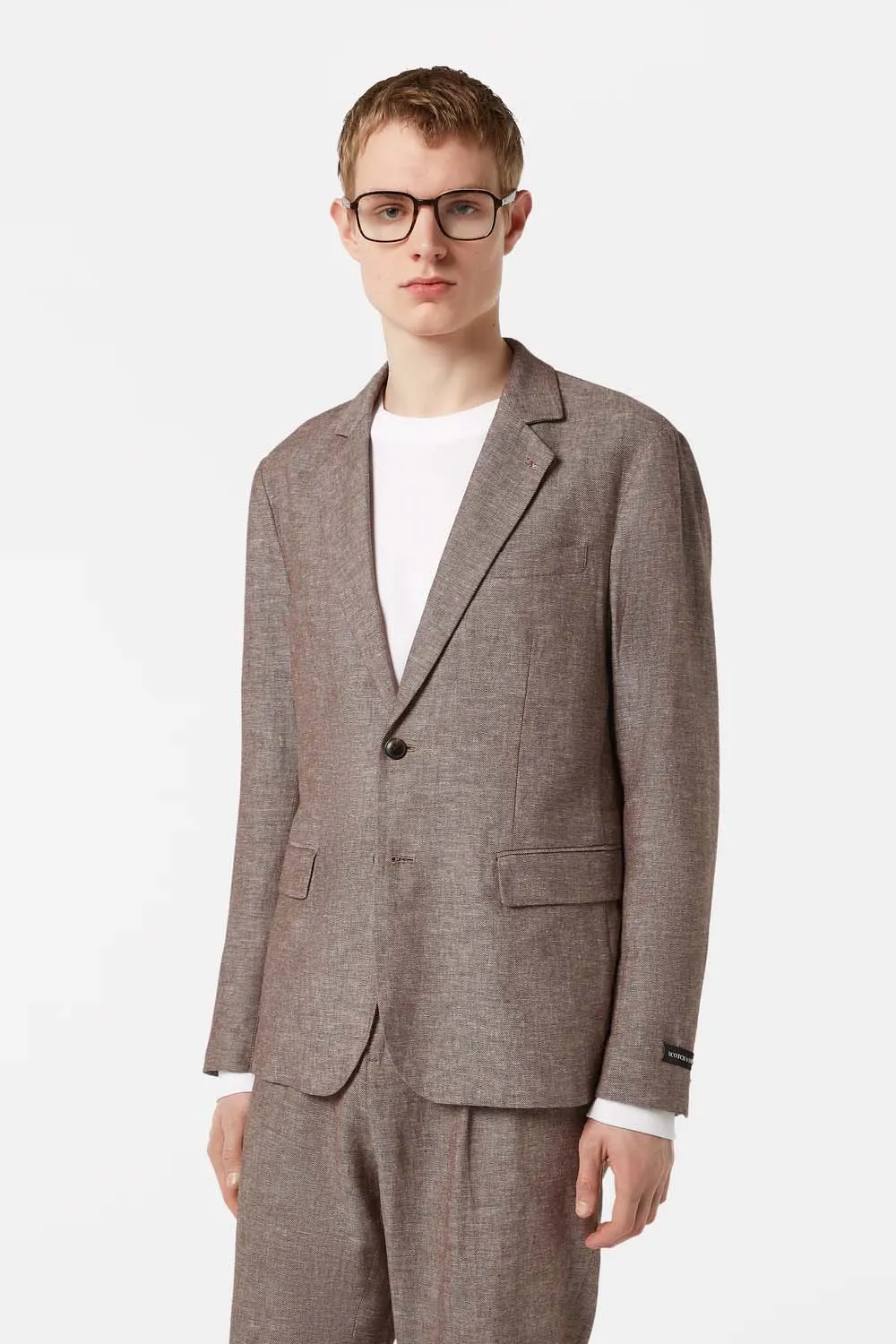 SINGLE-BREASTED BLAZER Cold Brew sold by REVOLVR Menswear product image thumbnail 2